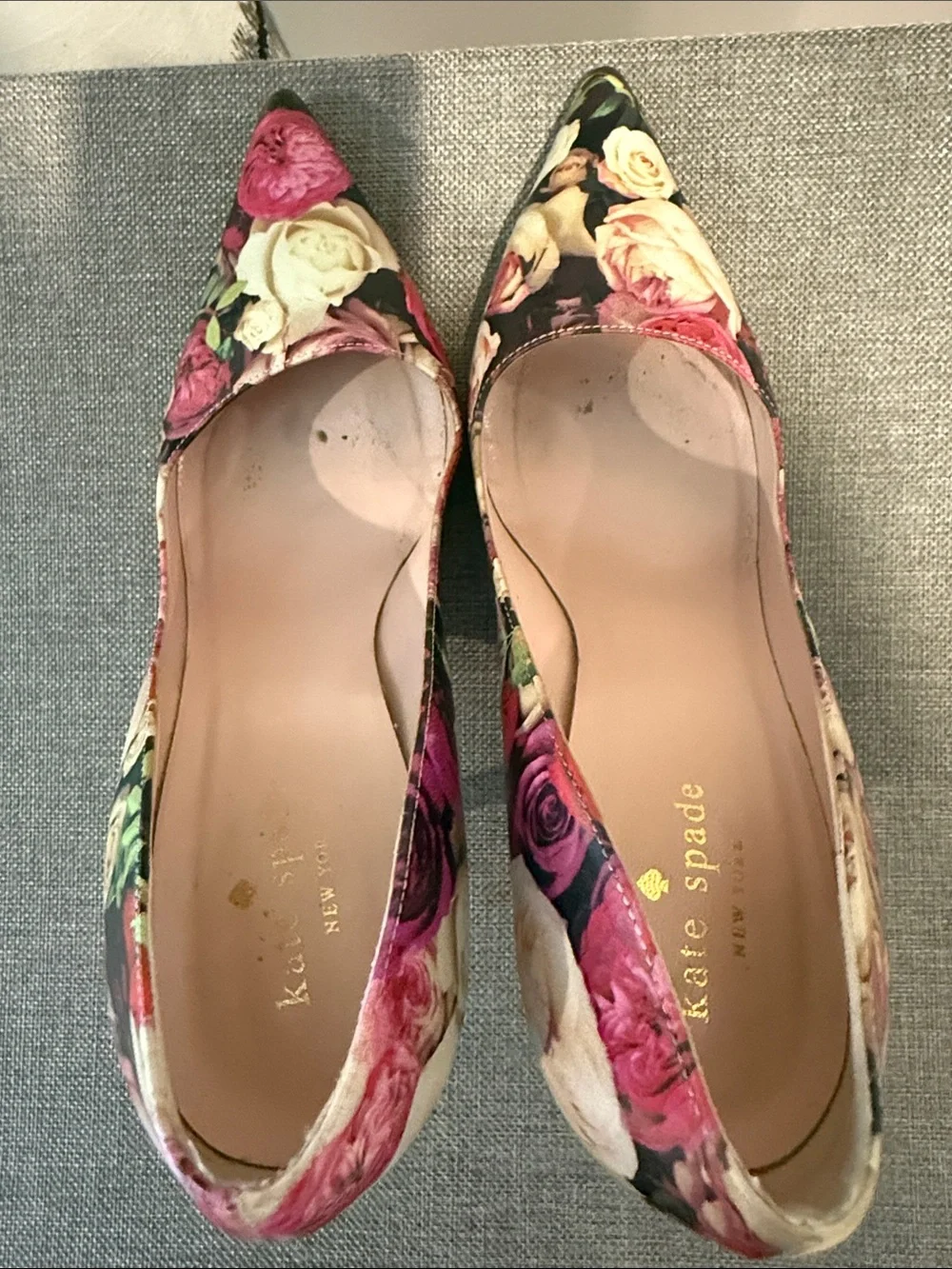 Kate Spade Floral Pointed Toe Stiletto Pumps - Pink Multi